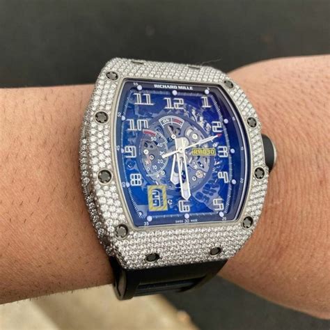 richard mille iced out price|richard mille watch price original.